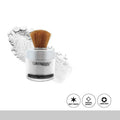 Cosmetic powder with a brush and 'Color Institute' branding on a white background