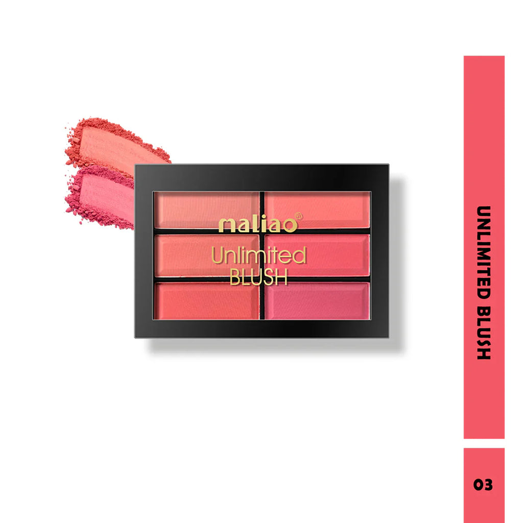 Maliao Unlimited Blush palette with four shades on a white background