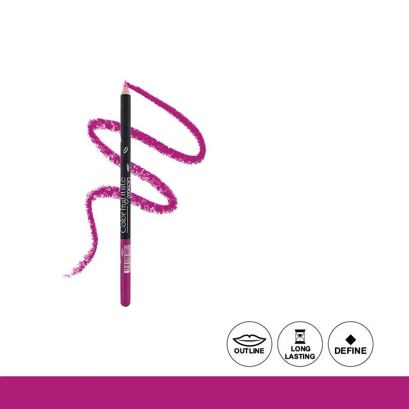 Lip liner with pink line on a white background