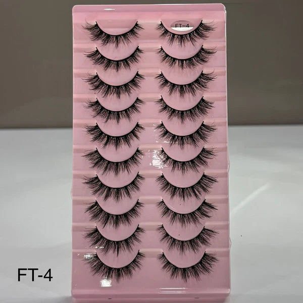 10 Pair Mink Eyelashes (FT-4)