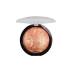 Compact makeup product with a bronze shade on a white background