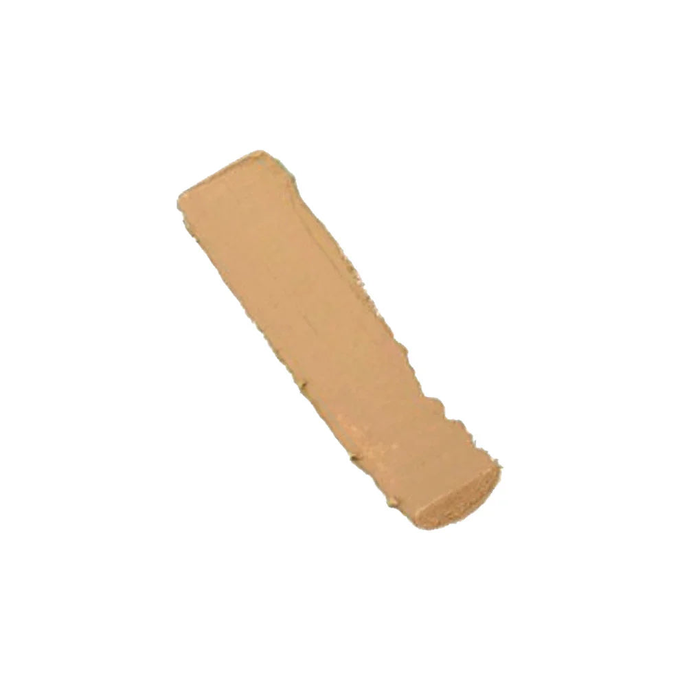 Beige makeup stick on a white background