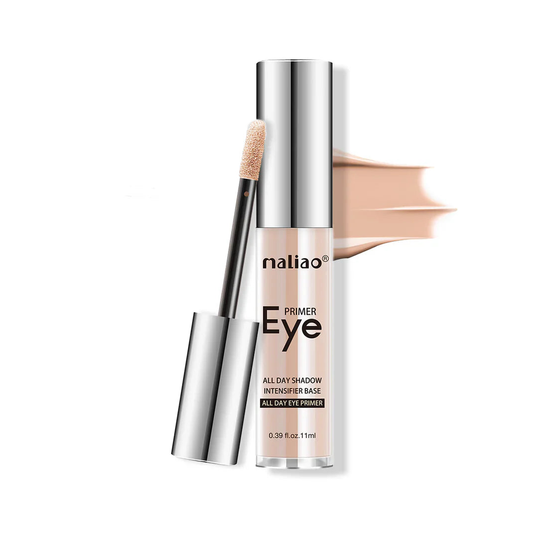 Maliao eye primer bottle with applicator on a white background