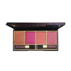 Makeup palette with four colors on a white background
