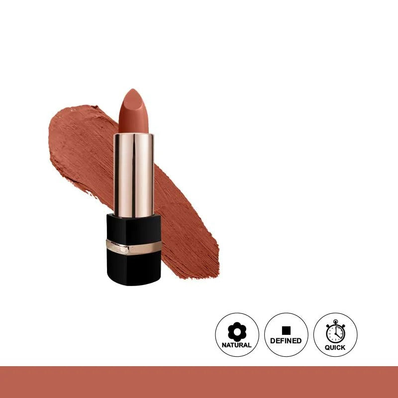 Nude lipstick with swatch on a white background
