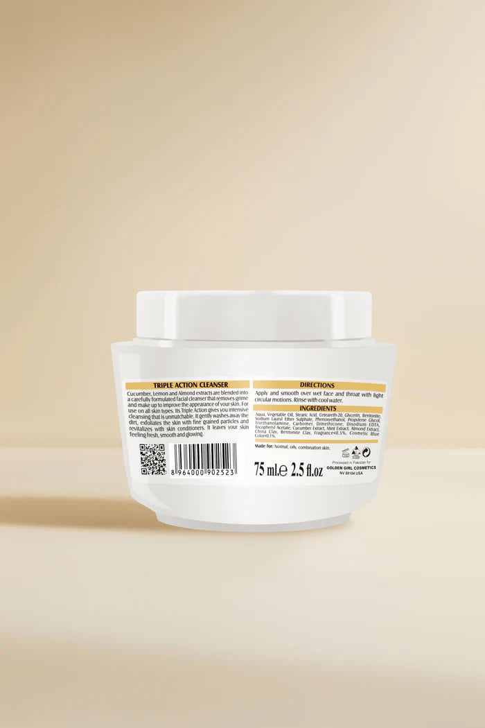 Golden Girl Triple Action Cleanser | Cucumber, Lemon & Almond
