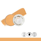 Glamorous Aqua Base Make-up with color swatch on a white background
