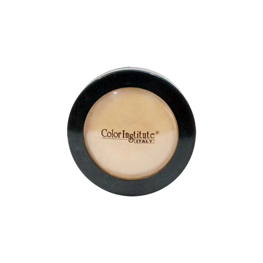 Round container of Color Institute cream on a white background