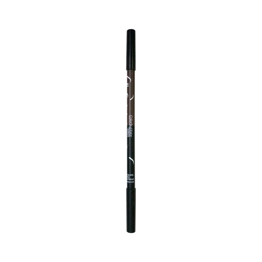 Black eyeliner pencil on a white background