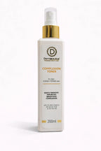 White bottle of Dermaeuticals Complexion Toner with gold cap on a white background