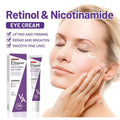 Disaar Anti-Aging Eye Cream with a woman applying it to her face.