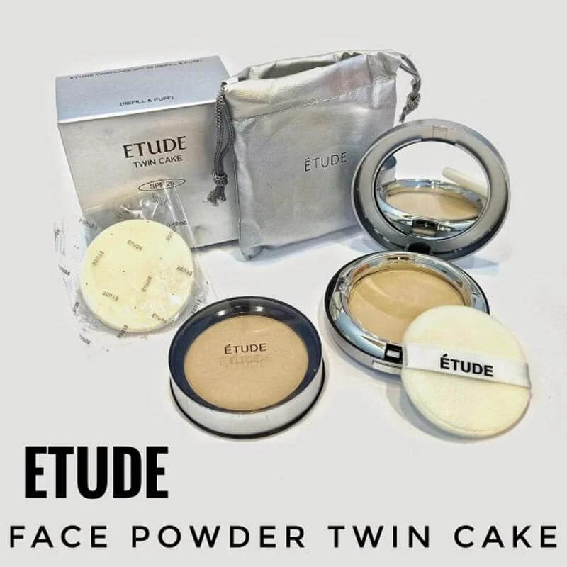 Etude SPF 25 Twin Cake Face Powder Foundation Base