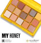 Makeup eyeshadow palette with 'My Honey' and GEGEMOON branding on a white background