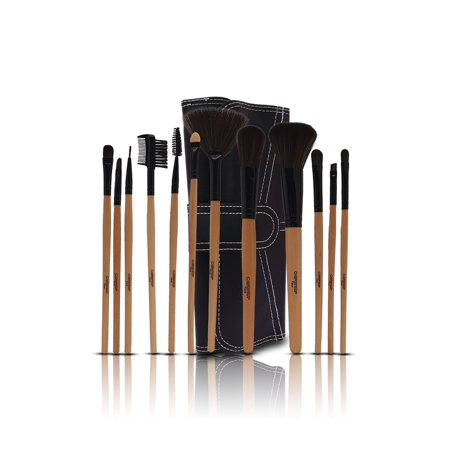 Glamorous Face 12 Piece Leather Brushset