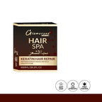 Glamorous face Hair Spa Keratin Hair Repair packaging on a white background