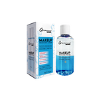 Glamorous makeup remover toner bottle and packaging on a white background