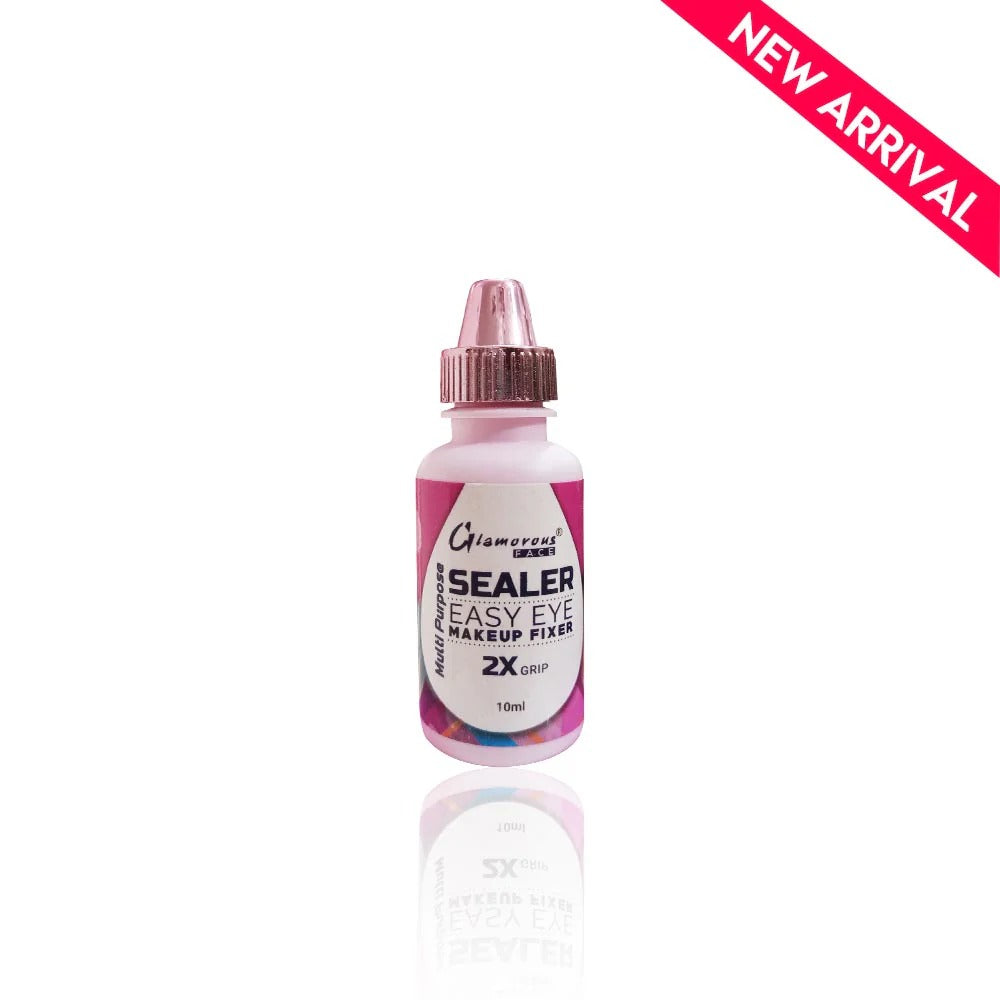 Makeup sealer bottle with pink cap on a white background, labeled 'New Arrival'.