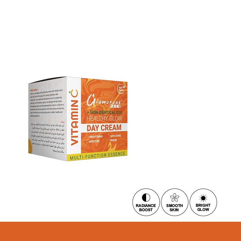 Box of Glamorous Face Vitamin C Day Cream on a white background