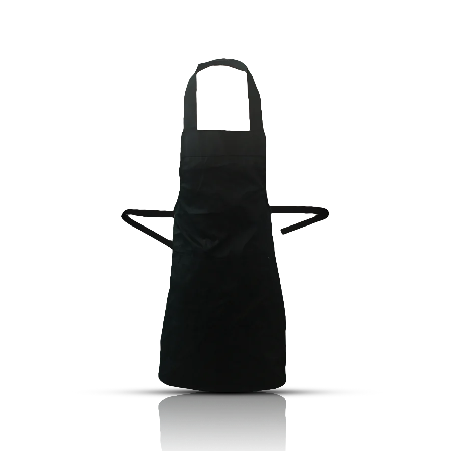 Black apron on a white background