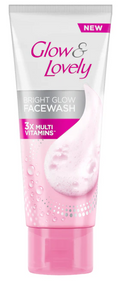 Tube of Glow & Lovely Multivitamin Face Wash - 50G with pink and white design