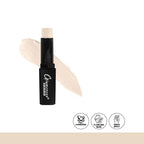 Concealer stick with applicator and branding on a white background