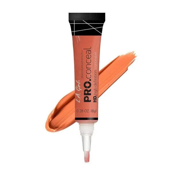 L.A. Girl Pro Conceal HD high definition concealer tube with applicator on a white background