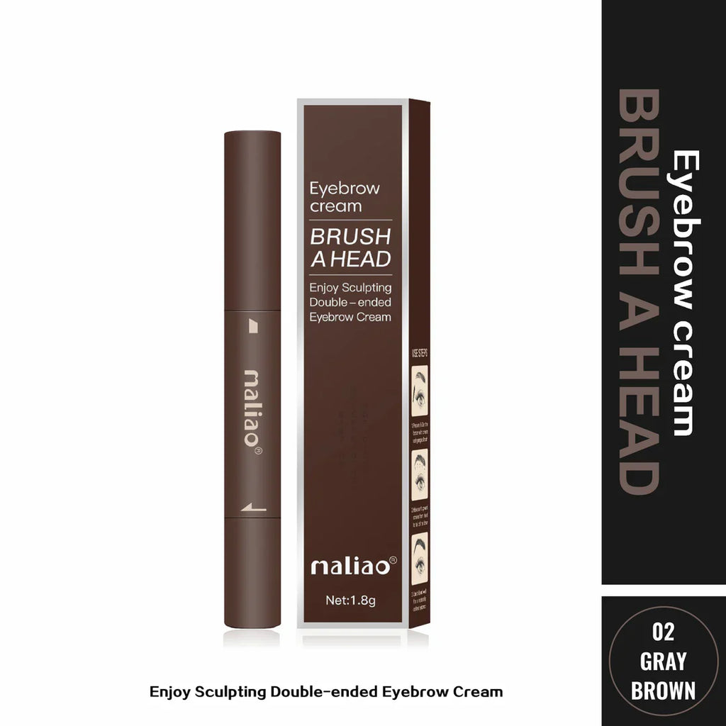 Naliao eyebrow cream with packaging on a white background