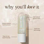 Maliao Glow Me Makeup Fixer with text highlighting its features on a beige background