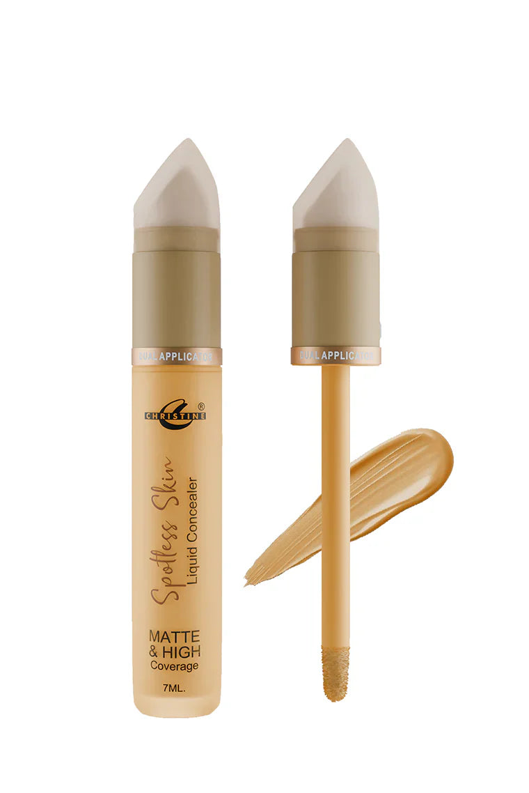 Two concealer sticks with applicators on a white background