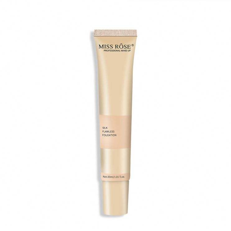 Tube of Miss Rose foundation on a white background
