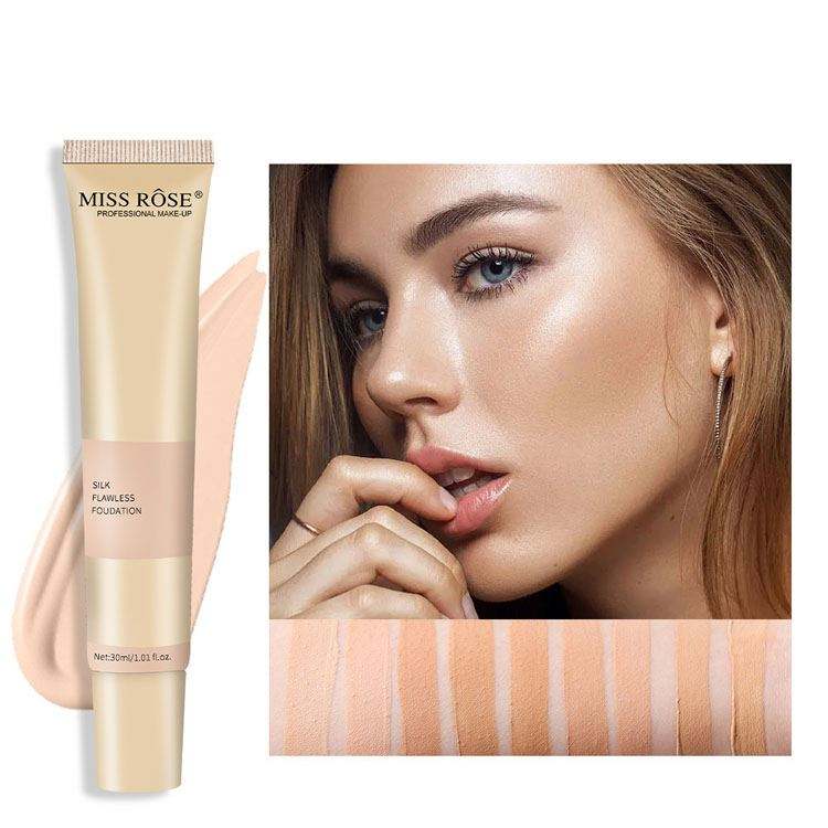 Miss Rose foundation tube with a close-up of a woman's face