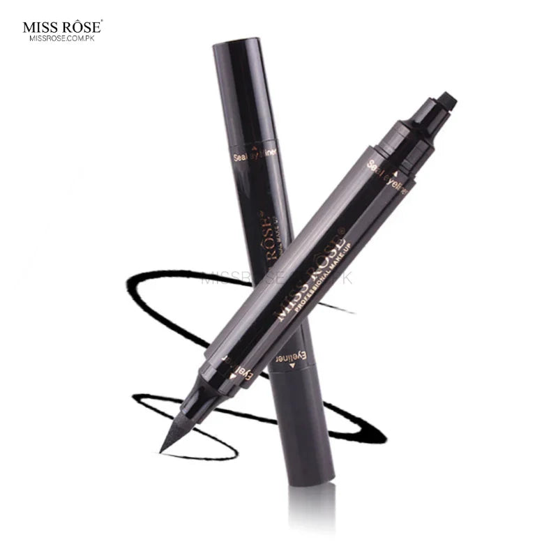 Two black Miss Rose Magic Eyeliner with 'MISS ROSE' branding on a white background