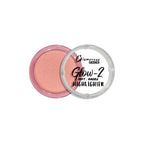 Glamorous Face Glow-2 highlighter with pink shade on a white background