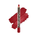 Lip liner pencil with red color swatch on a white background