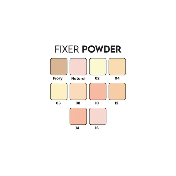 Color swatches for Sheaffer Fixer Powder A Complete Mineral Transparent Powder