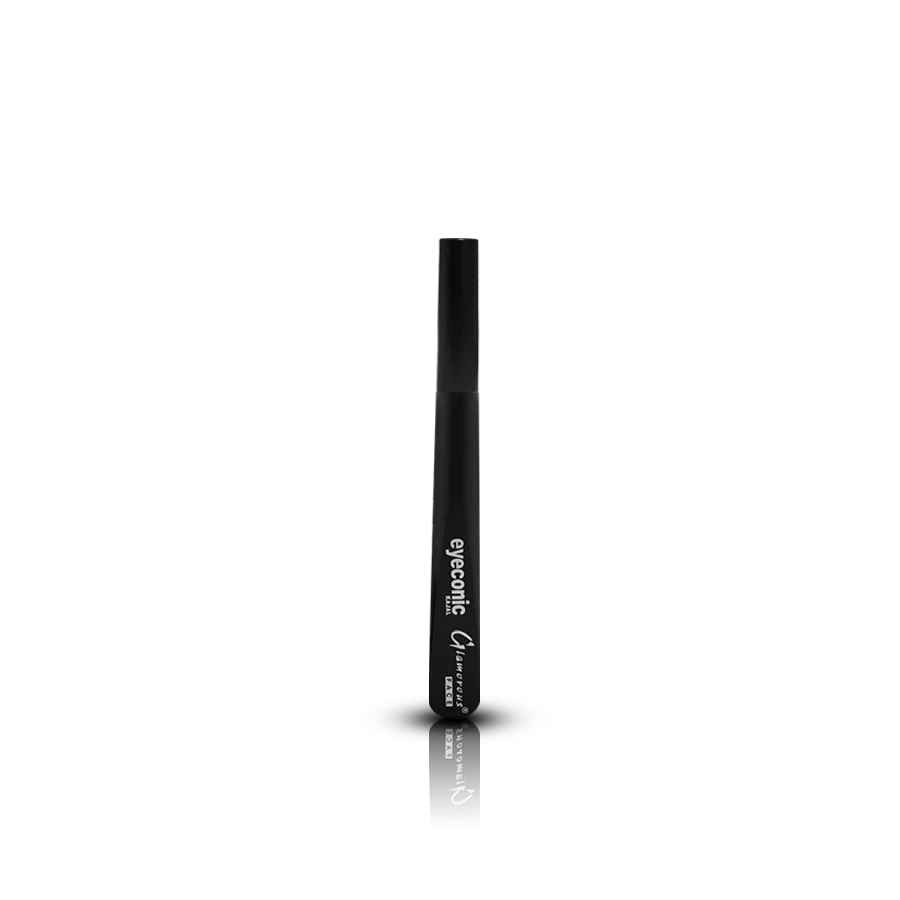 Black eyeliner pencil on a white background